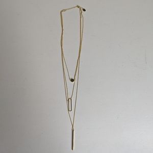 Sterling forever layered gold necklace (#60)